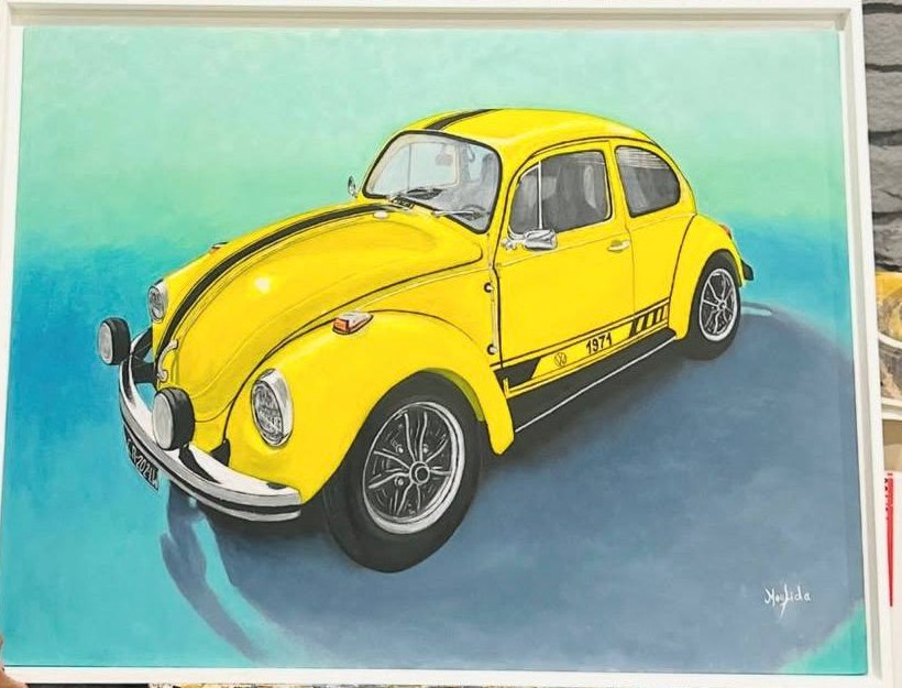 Coccinelle 1971 — Acrylique sur toile de Moufida Benkhalifa
